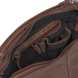 Justified Bags® Saira - Big Top Zip Handbag Bruin