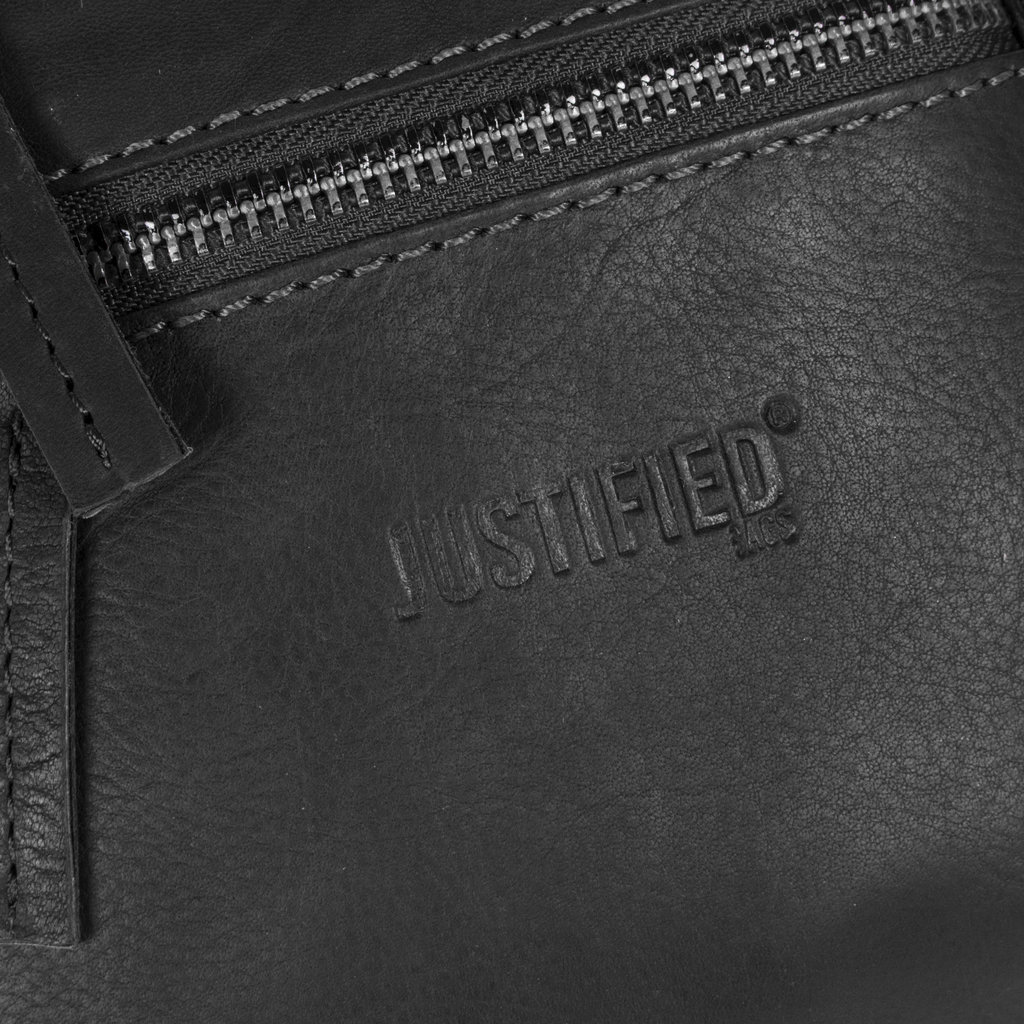 Justified Bags® Nynke Small Disco Leren Schoudertas Zwart