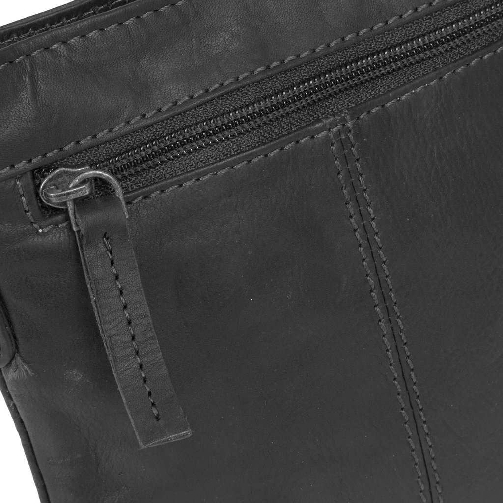 Justified Bags® Nynke Top Zip Schoudertas Zwart