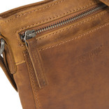 Justified Bags® Nynke Leather Zippered Shoulder Bag Cognac