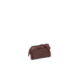 Justified Bags® Nynke Small Front Pocket Leather Shoulder Bag Brown