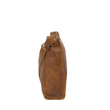 Justified Bags® Nynke Square Leather Shoulder Bag Cognac