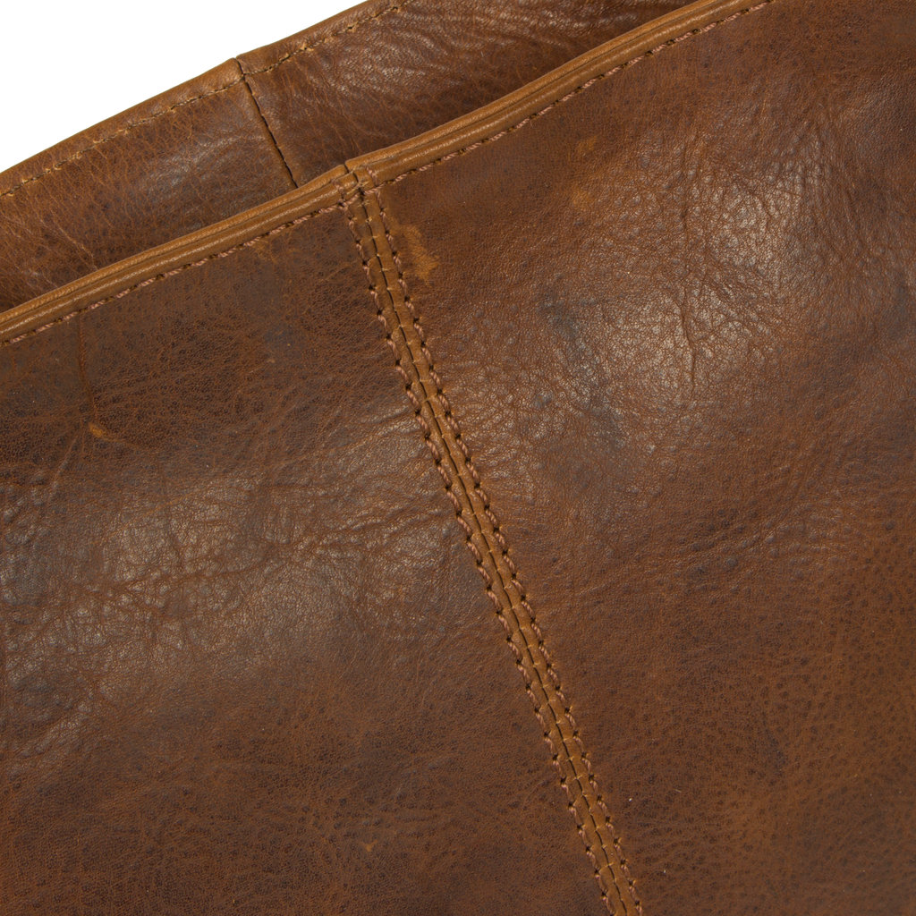 Justified Bags® Nynke Round Leder Schoudertas Cognac