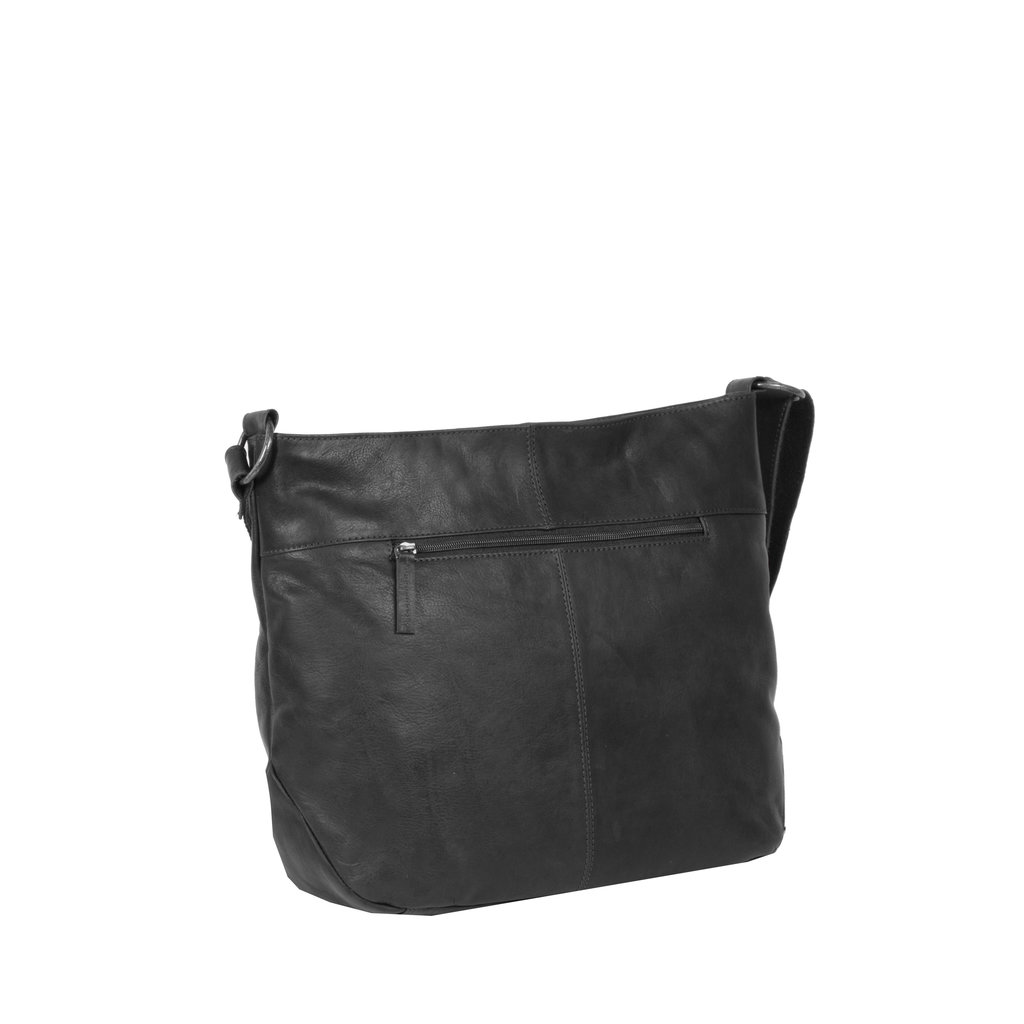 Justified Bags® Nynke Duffle Leder Umhängetasche Schwarz