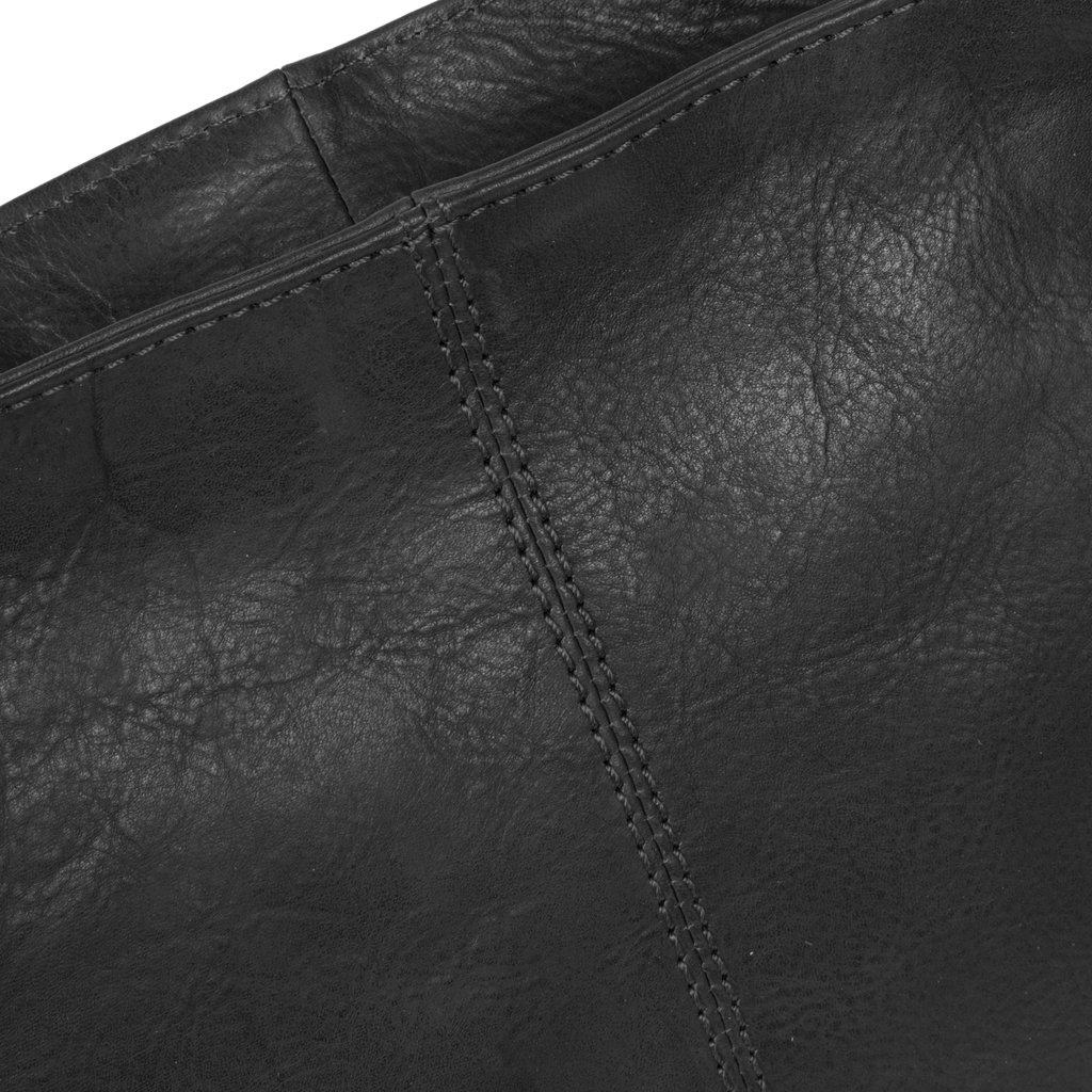 Justified Bags® Nynke Duffle Leder Umhängetasche Schwarz