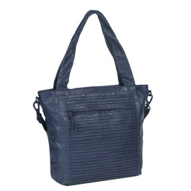 Justified Bags® - Chantal Shopper - Schoudertas -  Navy Blauw