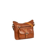 Justified Bags® Nynke Leather Shoulder Bag Cognac