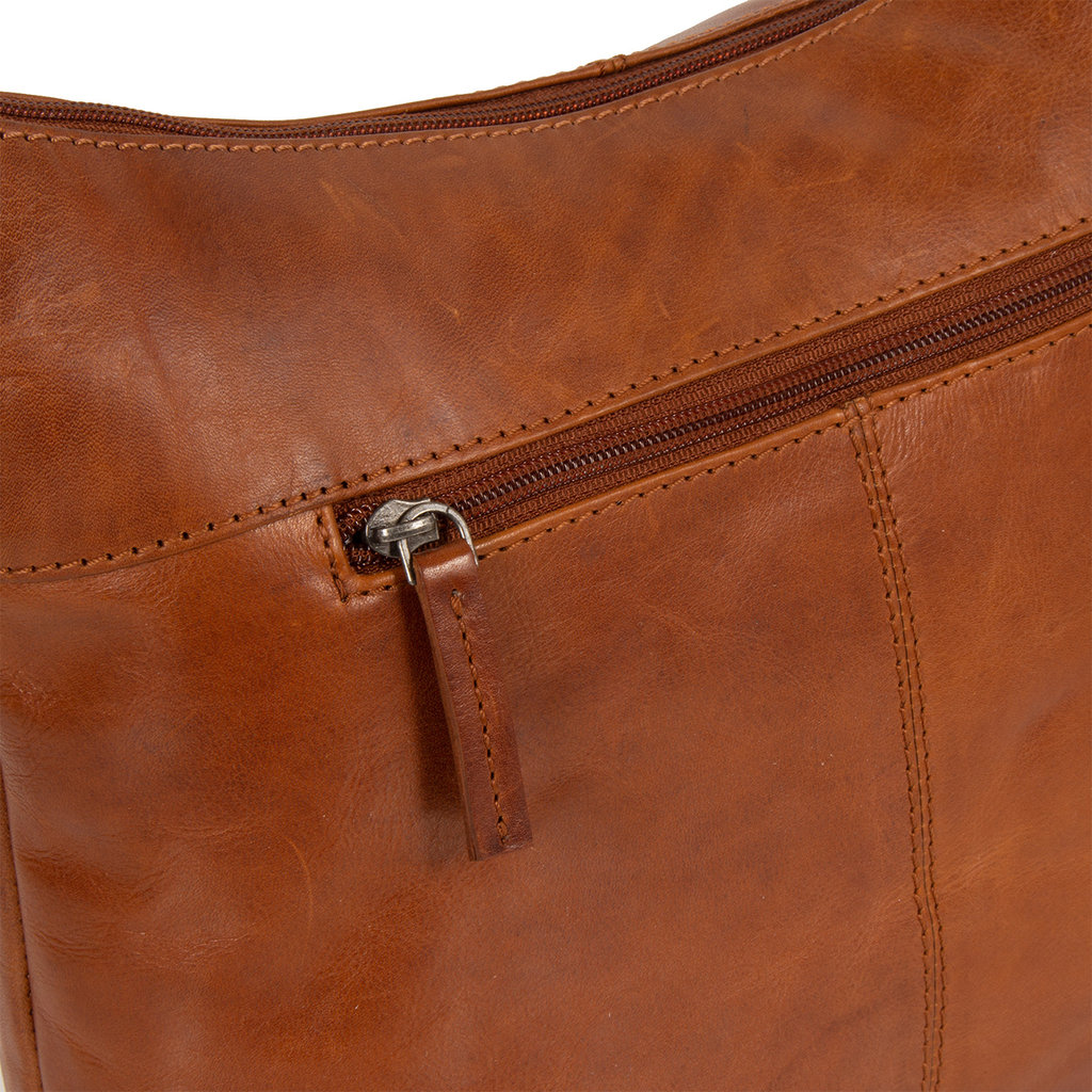 Justified Bags® Nynke Leather Shoulder Bag Cognac