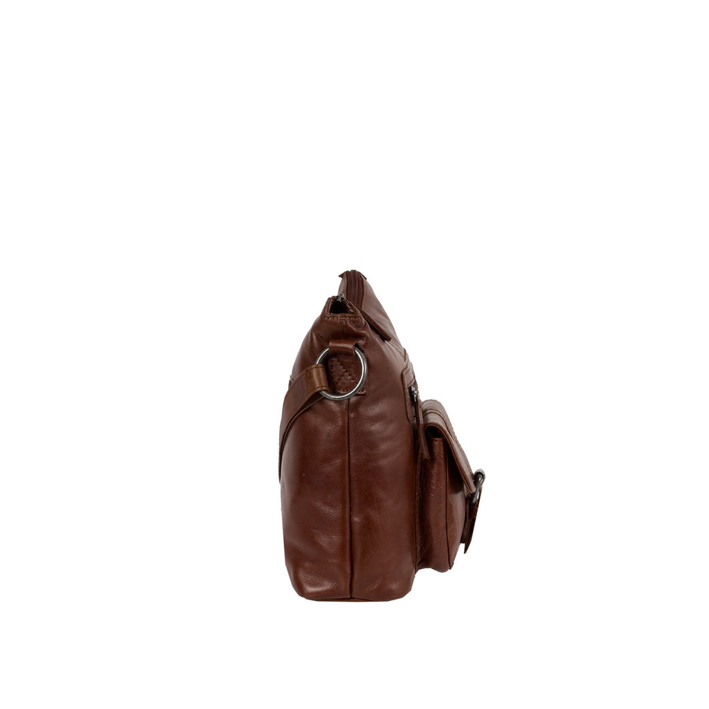 Justified Bags® Nynke Leather Shoulder Bag Brown