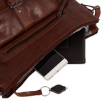 Justified Bags® Nynke Leather Shoulder Bag Brown