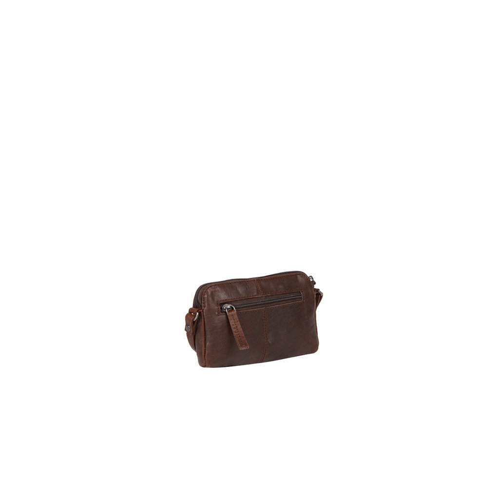 Justified Bags® Nynke Small Front Pocket Leather Shoulder Bag Brown