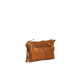 Justified Bags® Nynke Leder-Umhängetasche Cognac