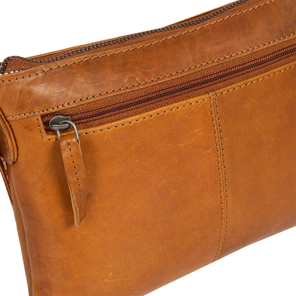 Justified Bags® Nynke - Crossbodytas - Leren Schoudertas - Damestas - Leer -  Cognac