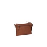 Justified Bags®  Nynke Medium Front Pocket - Leren Schoudertas Bruin