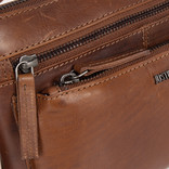 Justified Bags® Nynke Medium Front Pocket - Leder Umhängetasche Braun