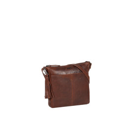 Justified Bags® Nynke Leather Shoulder Bag Brown Small