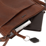 Justified Bags® Nynke Leather Shoulder Bag Brown Small