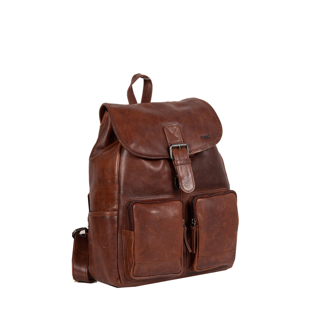 Justified Bags® Nynke Classic Brown Leather Backpack