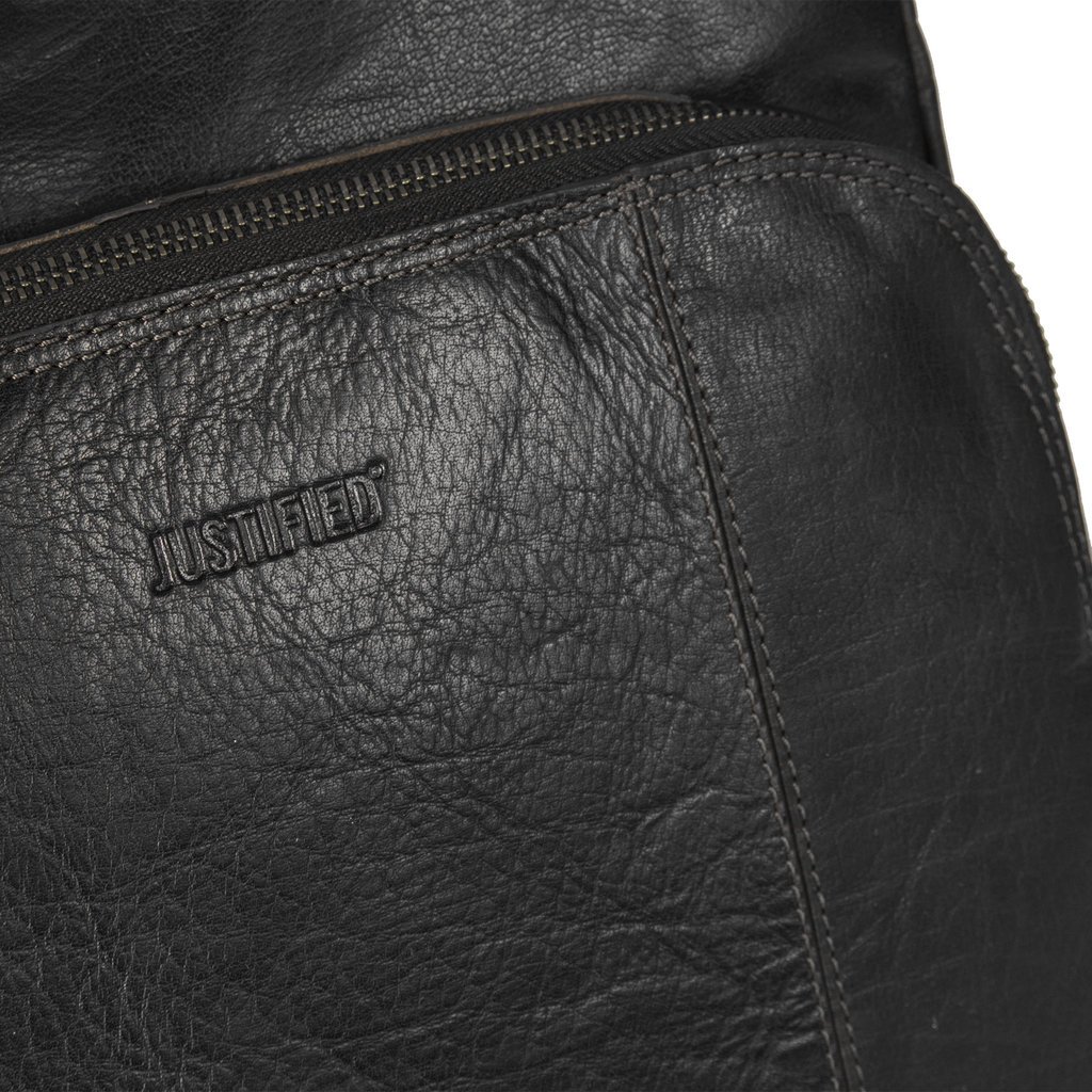 Justified Bags® Everest Leather Laptop Backpack Black