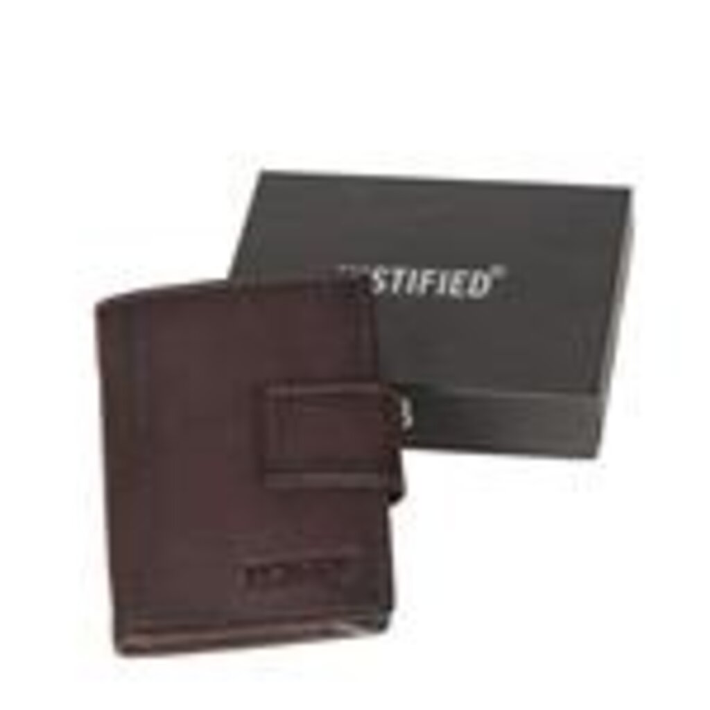 Jusitfied brown hunter CC holder w coin pocket + box