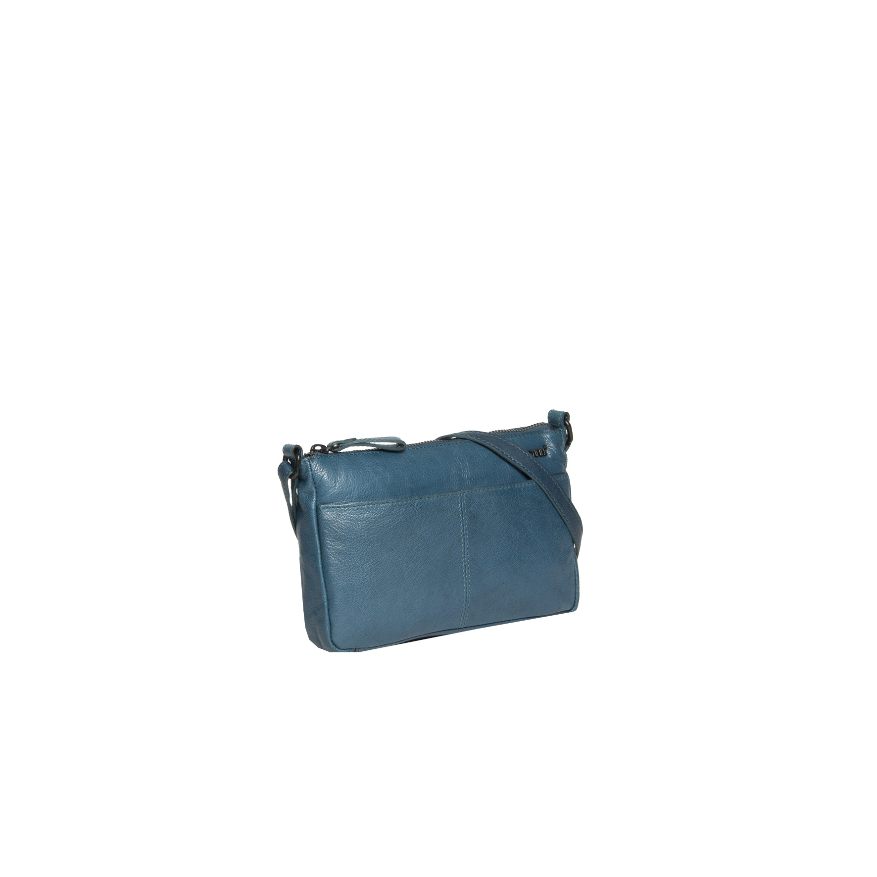 Justified Bags Belukha Small Top Zip Front Pocket Shoulderbag Ocean Blue