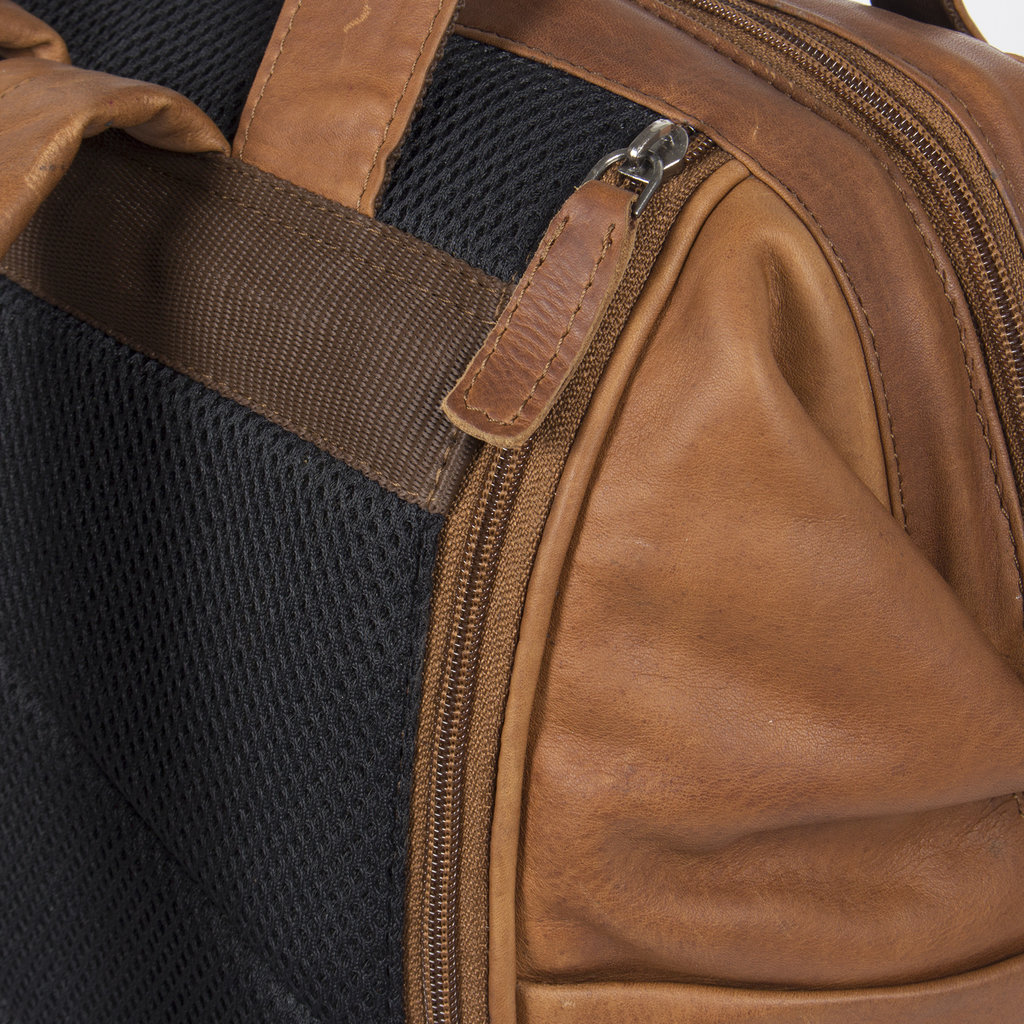 Justified Bags® Yara City Lederen Backpack / Rugtas Cognac
