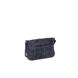 Justified Bags® Roma Lederen Schoudertas Longshape Top Zip Navy