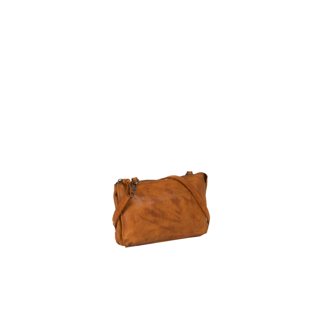 Justified Bags® Roma Umhängetasche aus Leder in Cognac