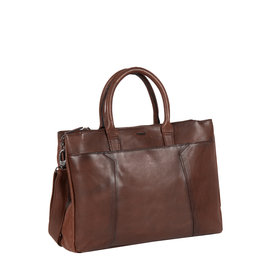 Justified Bags® Pluto Flamed Business Bag Brown