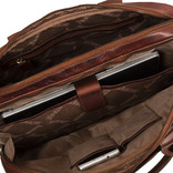 Justified Bags® - Max Laptop Business Tasche - Laptoptasche - 13'' Laptop - Cognac Laptop - Leder - Cognac