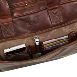 Justified Bags® - Max Laptop Business Bag - Laptop Bag - 13'' Laptop - Cognac Laptop - Leather - Cognac