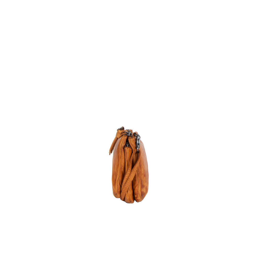 Justified Bags® Roma Shoulder Bag Made Of Leather In Cognac