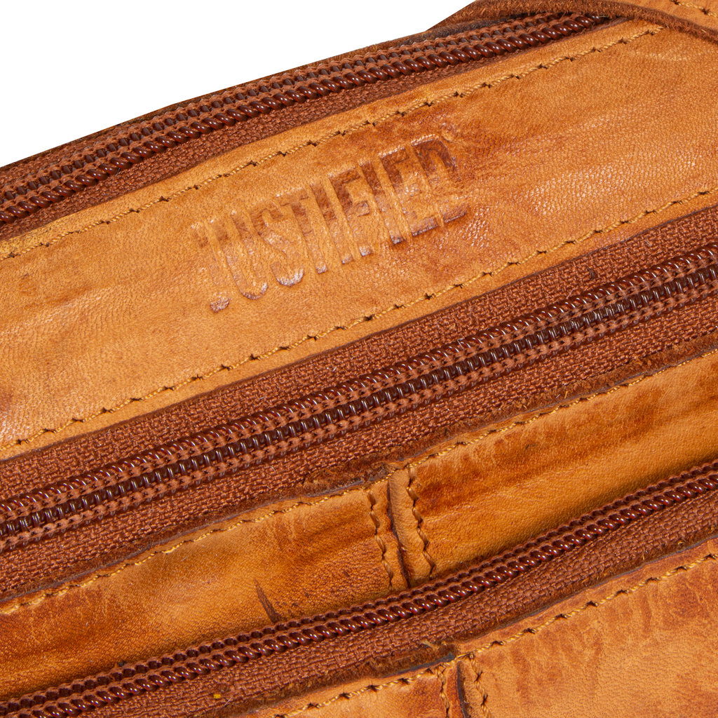 Justified Bags® Roma Top Zip Cognac