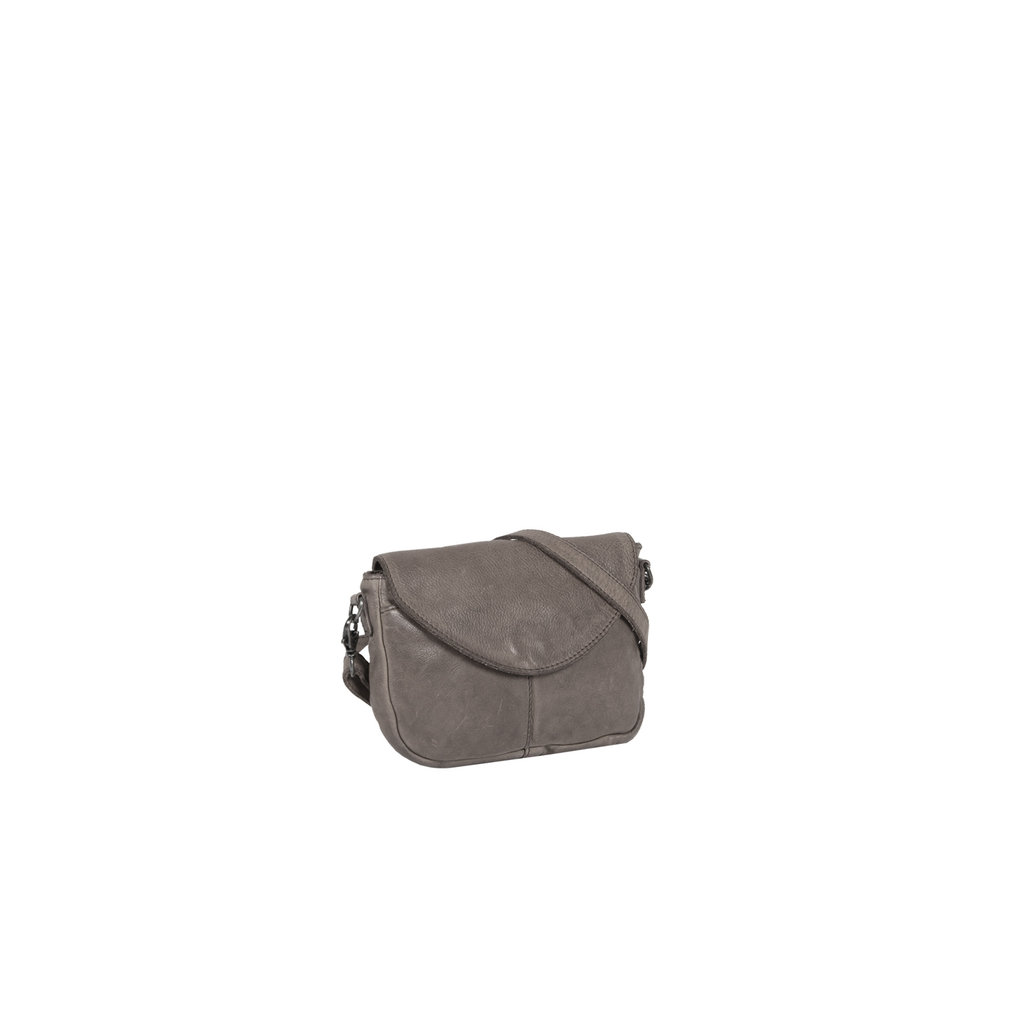 Justified Bags® Saira - Shoulder bag - Crossbody bag - Flapover - 19x3x14cm - Grey