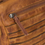 Justified Bags® Batura - Medium - Top Zip - Leather Shoulder Bag - Cognac