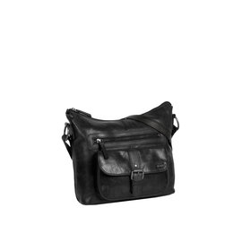 Justified Bags® Nynke Black Leather Shoulder Bag