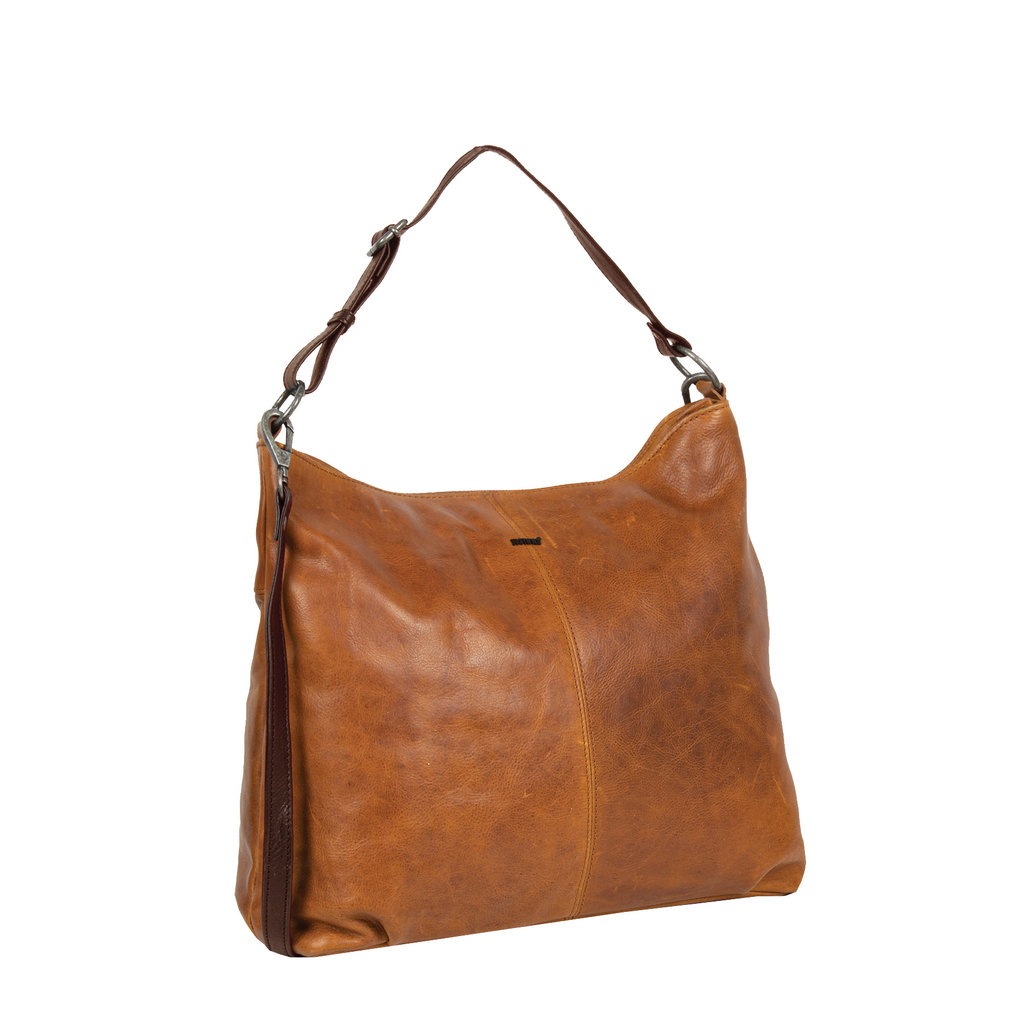 Justified Bags® Dyon - Shopper - Handbag - Schoolbag - Leather - 36x12x32cm - Cognac