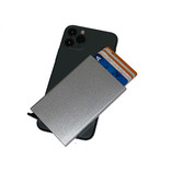 Justified Bags® Basic - Kreditkartenetui - RFID - Kartenschutz - Grau/Silber