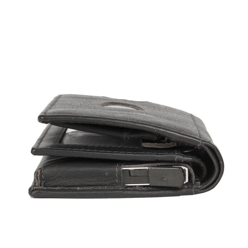 Leather nappa 12 card holder black coins pocket inside + box