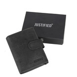 Justified Leather nappa credit case holder black + box