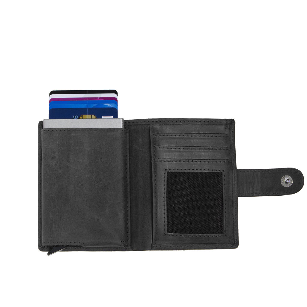 Justified Leather nappa credit case holder black + box