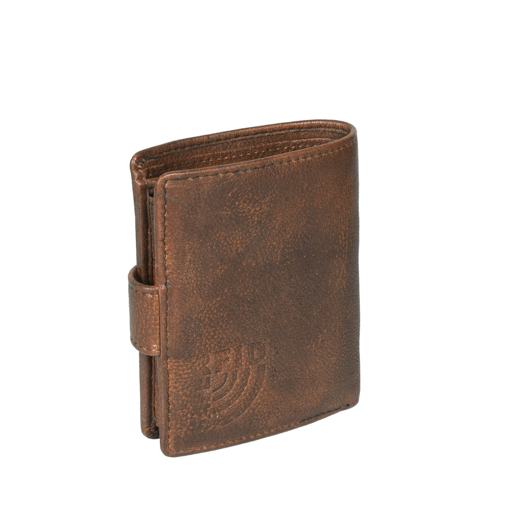 Kailash Leder creditcard holder cognac + coin pocket + box