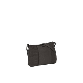 Justified Bags® Simone - Leather Shoulder Bag - Crossbody Bag - Large - Black