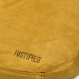 Justified Bags® - Saira - Schoudertas - Ritssluiting - Leer - 26x9x18cm - Oker