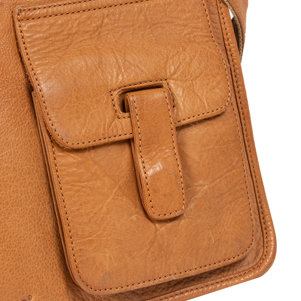 Justified Bags® Annapurna - A5 Flapover - Crossbody bag - Cognac - 24x6x28cm