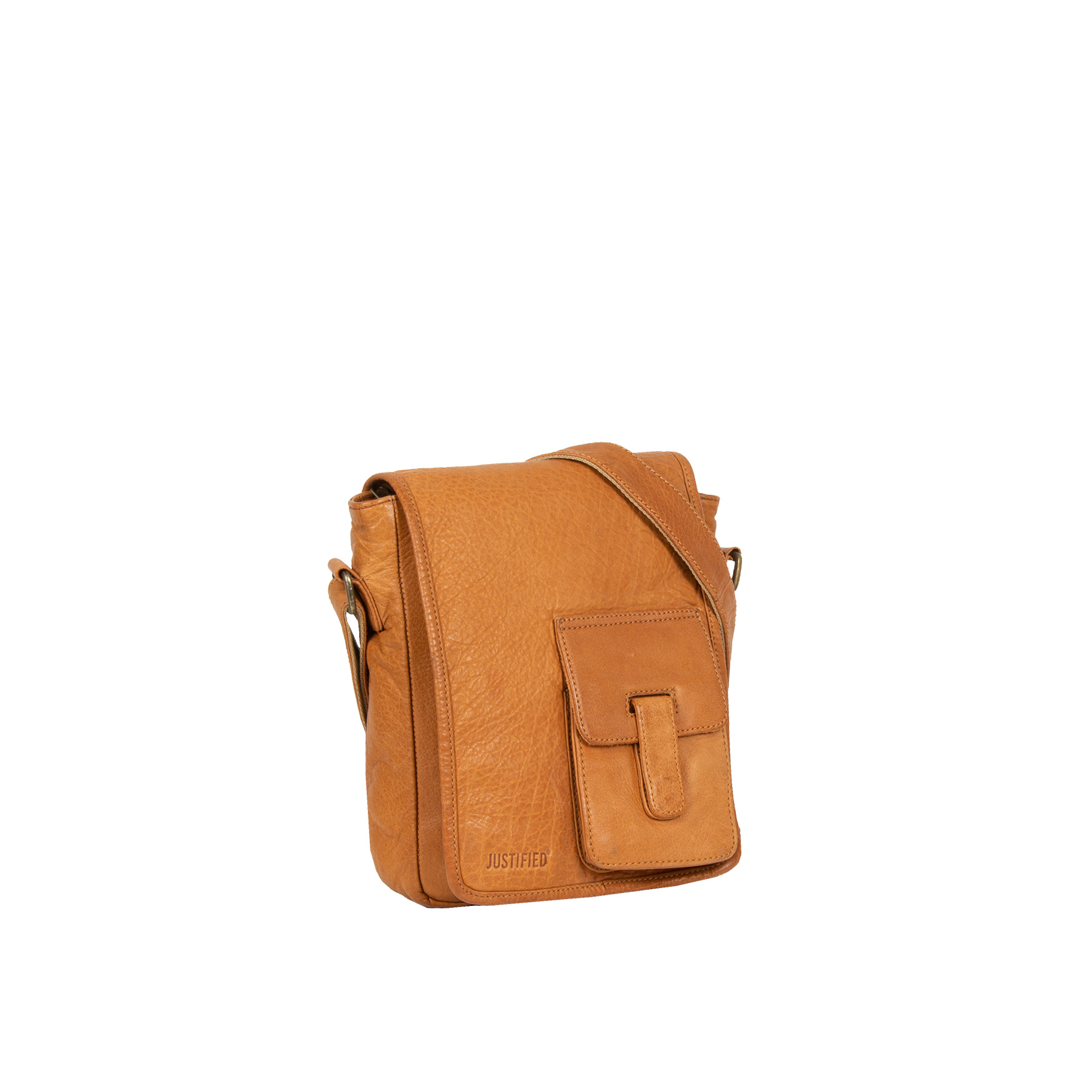 Justified Bags Justified Bags® Annapurna - A6 Flapover - Crossbody Tas - Cognac - 24x6x28cm