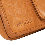 Justified Bags® Annapurna - Kleine Crossbody-Tasche aus Leder - Cognac