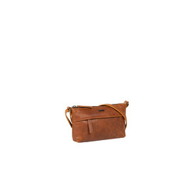 Justified Bags®  Nynke Small Folded Leren Schoudertas Cognac