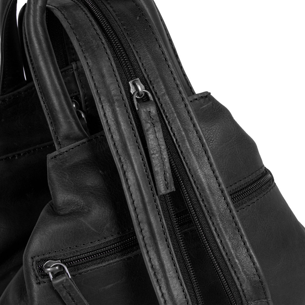 Justified Bags® Nynke Backpack Schwarzes Leder