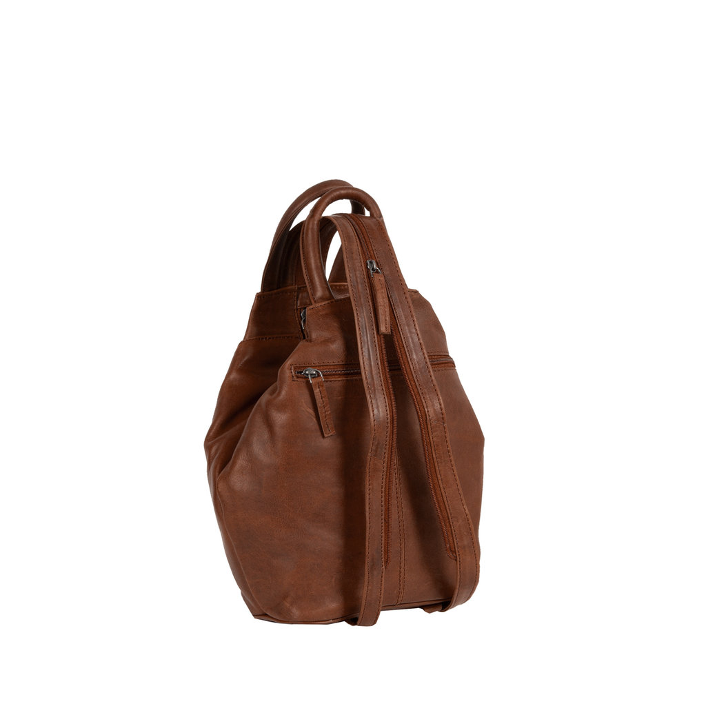Justified Bags Nynke Leren Bruine Rugtas Justified Bags